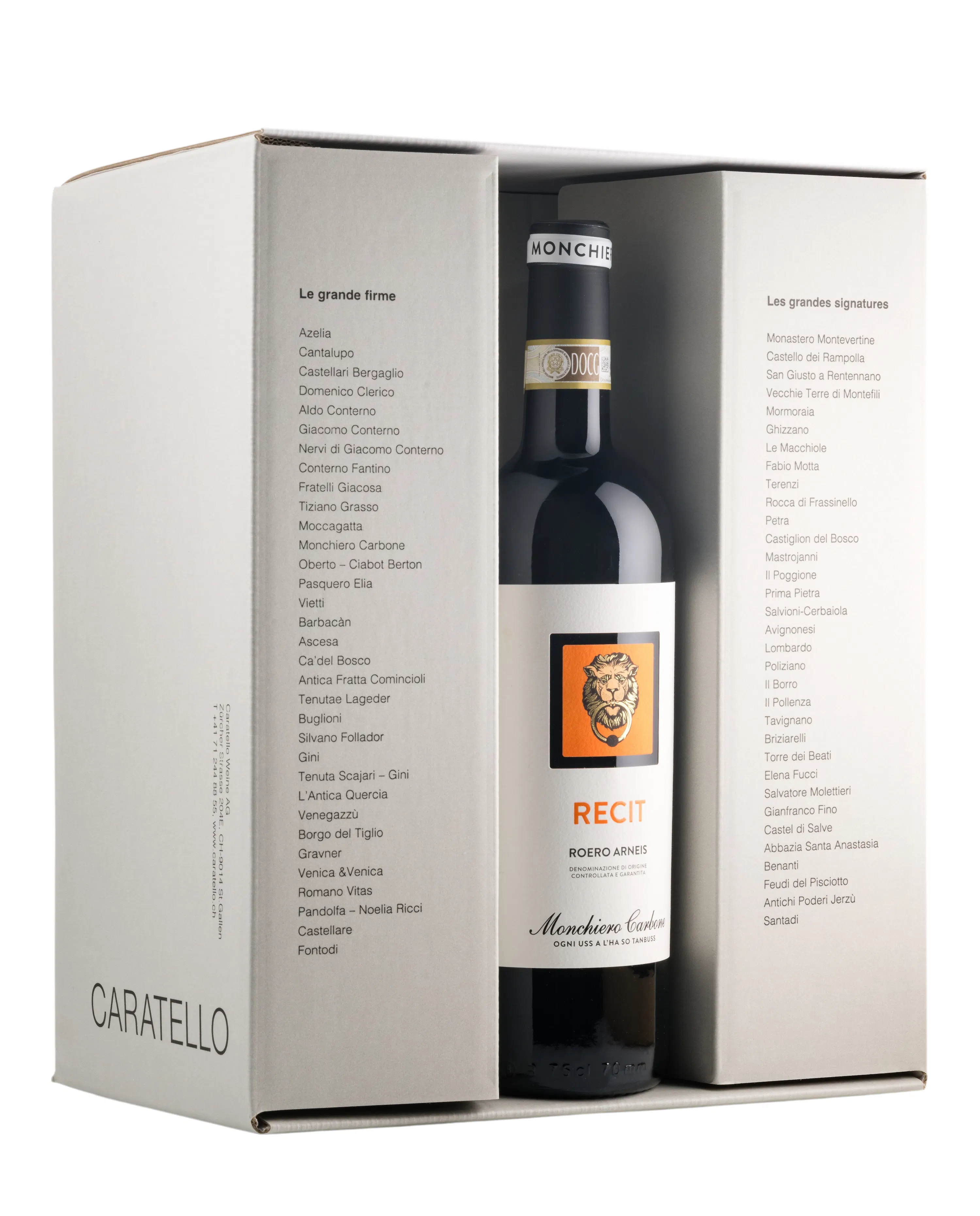Geschenkkarton Caratello-Grau für sechs 75cl Flaschen