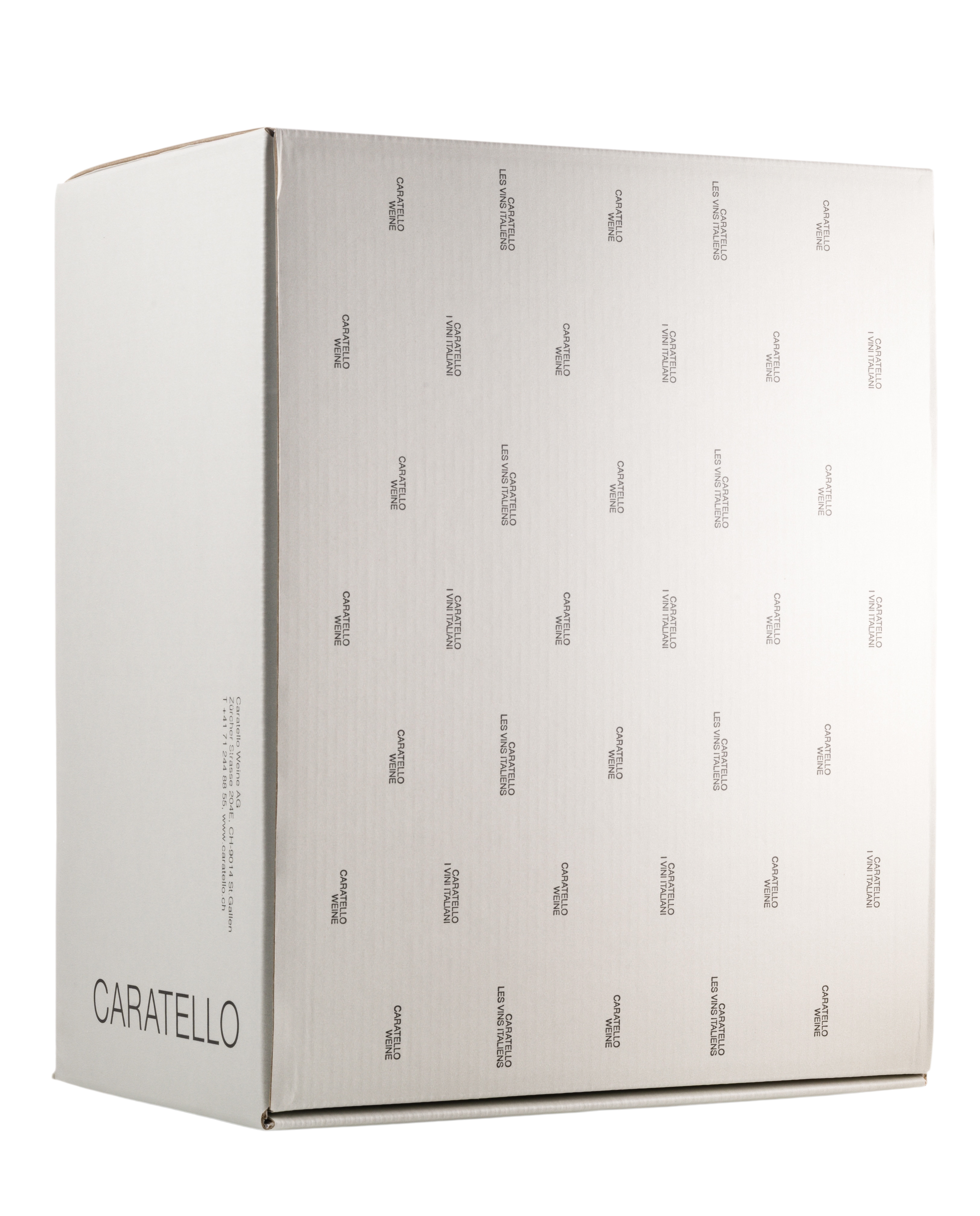 Coffret cadeau gris Caratello pour six bouteilles de 75 cl
