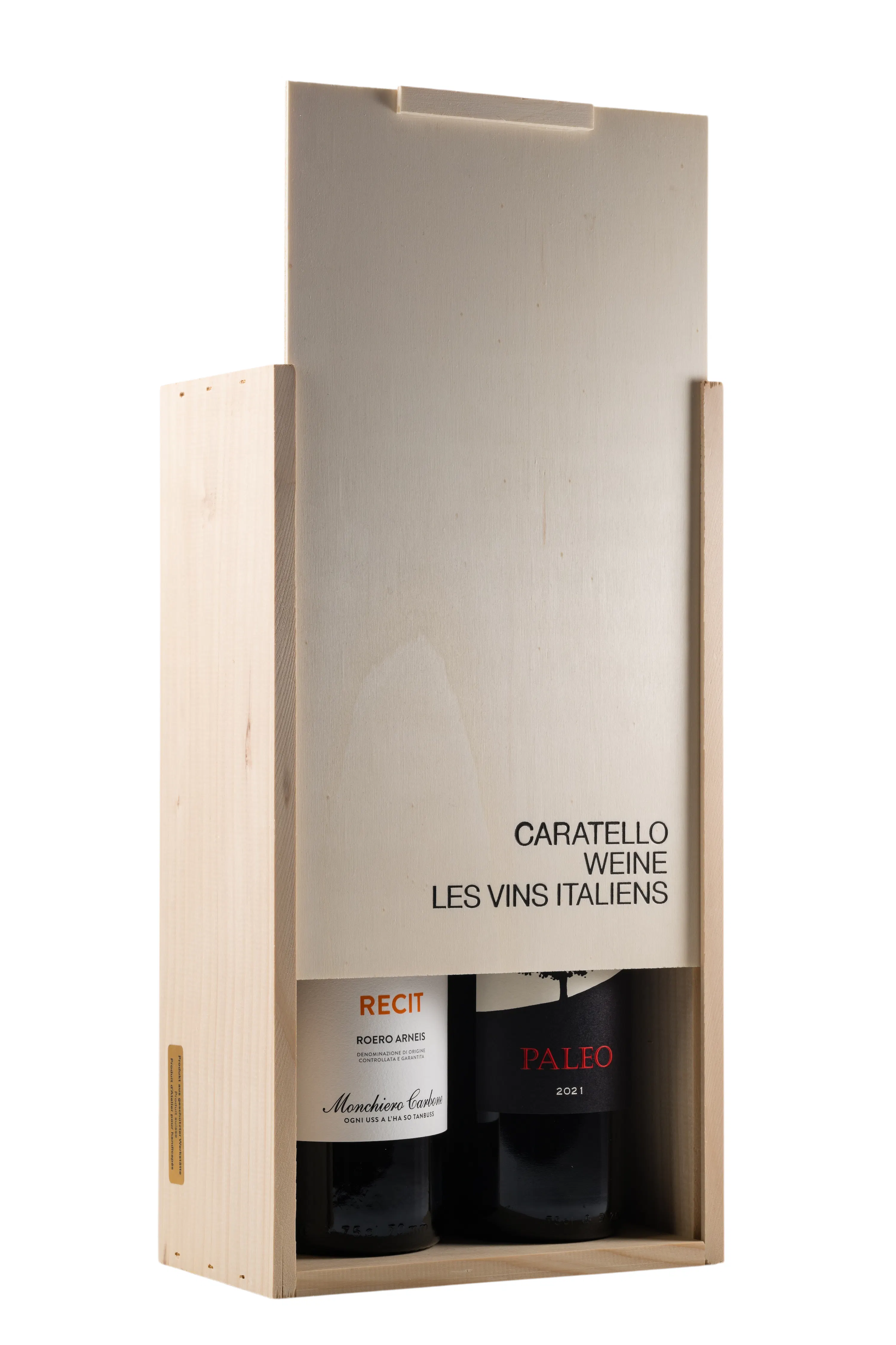 Holzkiste für zwei 75cl Flaschen